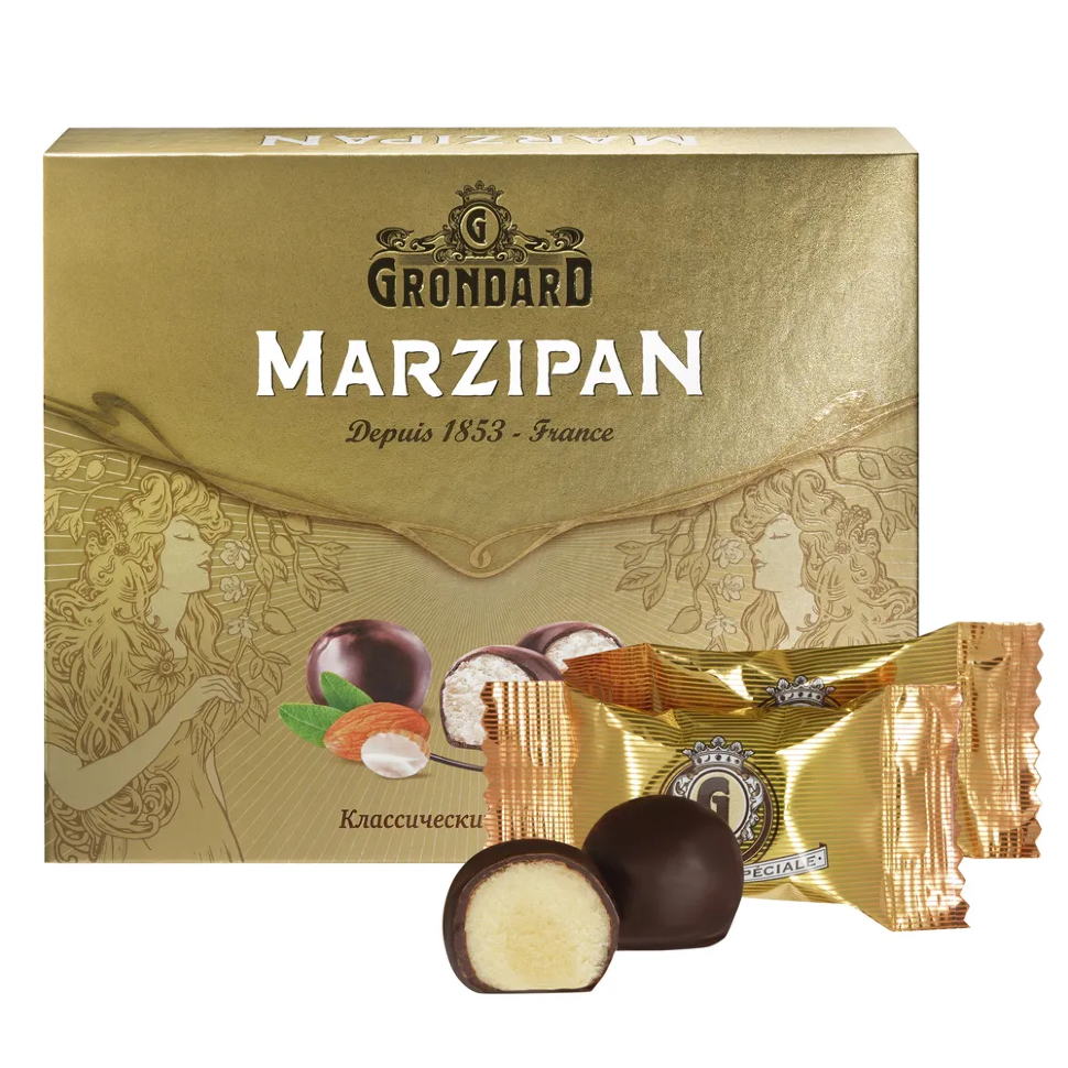  TM Grondard      (10836) Конфеты глазированные Марципановые Классика, 126г    в Магадане