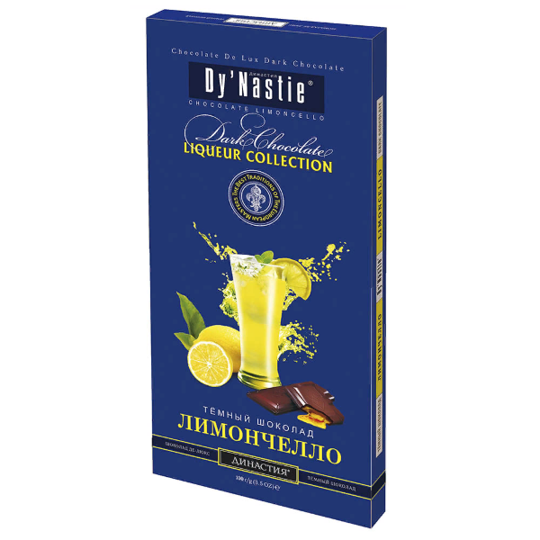 №3 Династия Шоколад "Лимончело", (блок 10шт по 100г)  в Магадане
