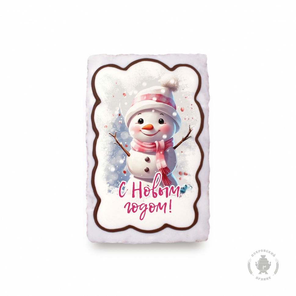  Пряник 130г новогодний Снеговик, (коробка 25шт) в Магадане