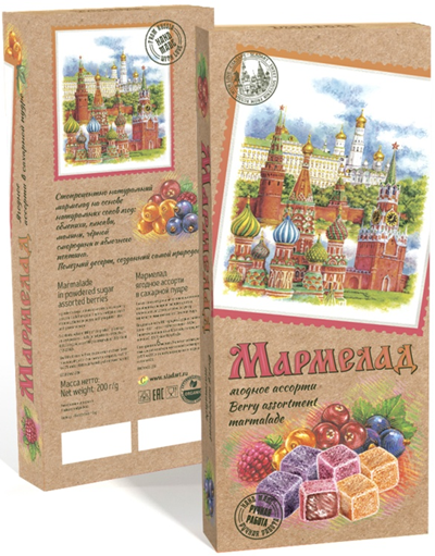  Сладарт Мармелад Ассорти ягодное в сахарной пудре, 200г    в Магадане
